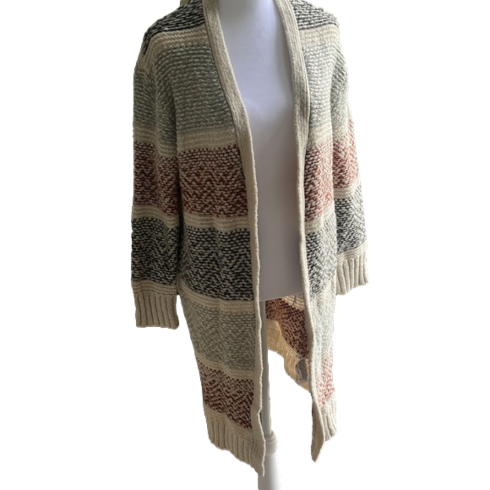 UNIVERSAL Thread duster cardigan sweater size S wool blend chunky knit - Picture 2 of 6